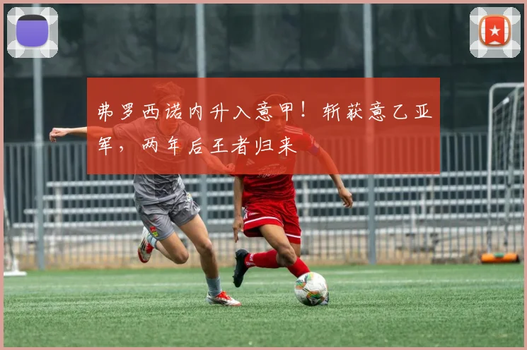 弗罗西诺内升入意甲！斩获意乙亚军，两年后王者归来